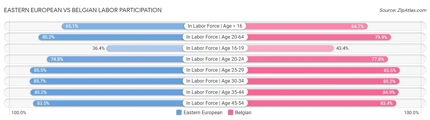 Eastern European vs Belgian Labor Participation
