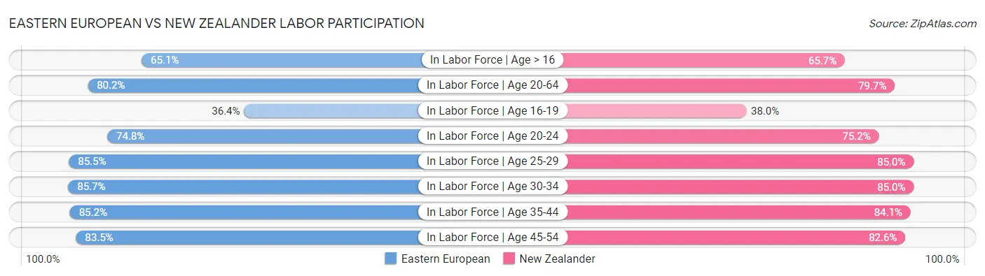 Eastern European vs New Zealander Labor Participation