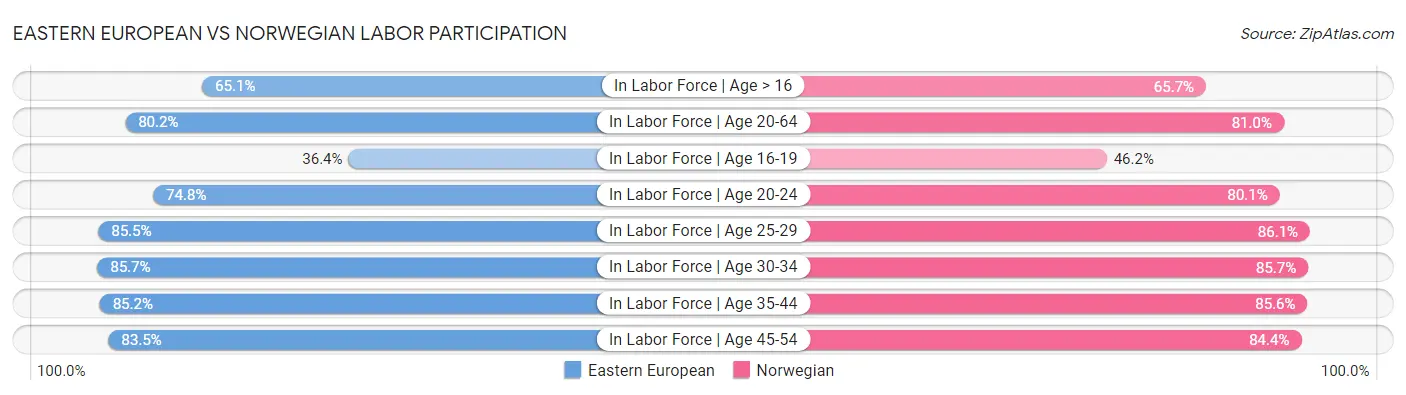 Eastern European vs Norwegian Labor Participation