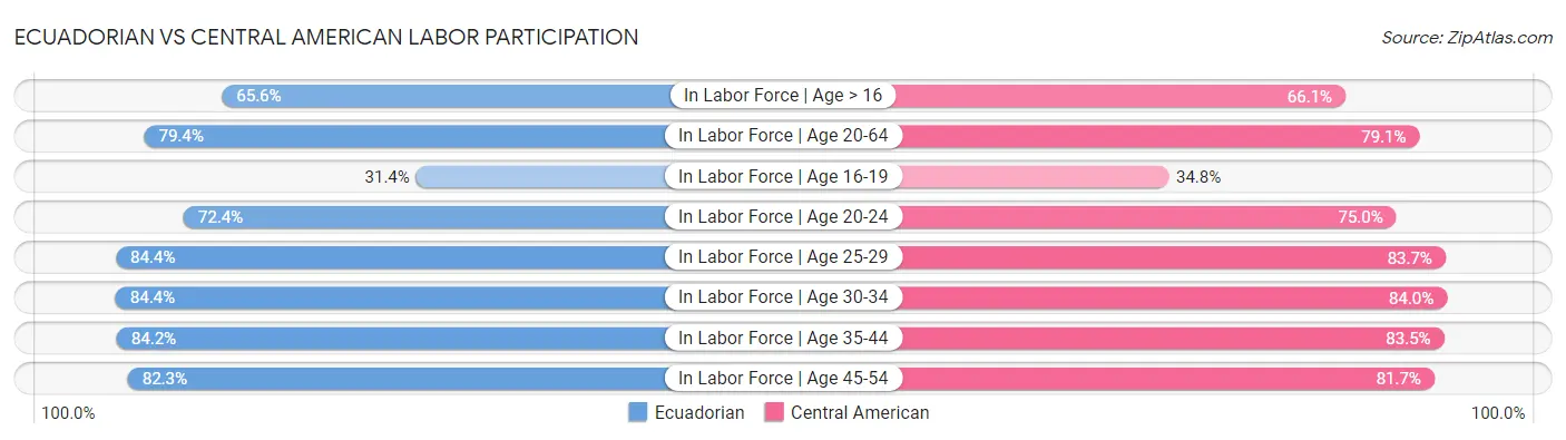 Ecuadorian vs Central American Labor Participation