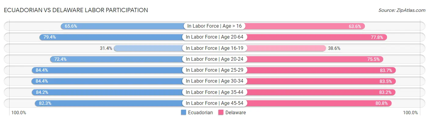 Ecuadorian vs Delaware Labor Participation