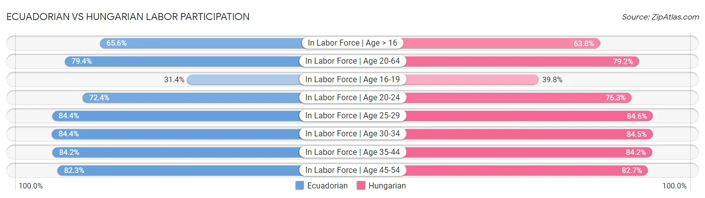 Ecuadorian vs Hungarian Labor Participation