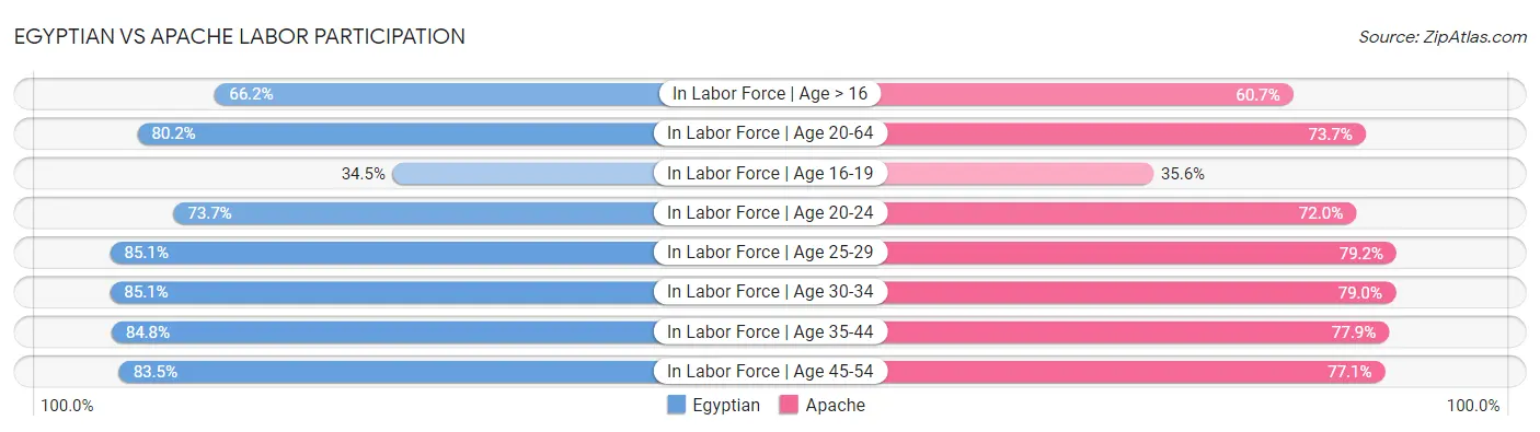 Egyptian vs Apache Labor Participation