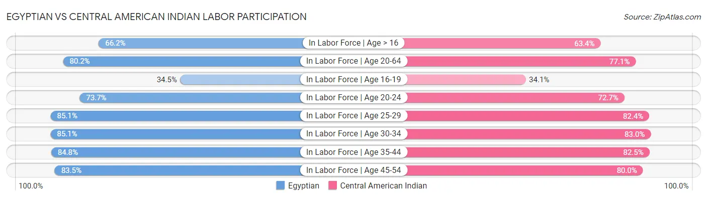 Egyptian vs Central American Indian Labor Participation