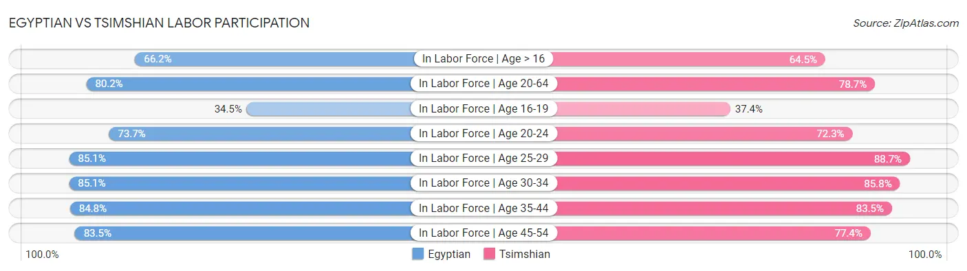 Egyptian vs Tsimshian Labor Participation