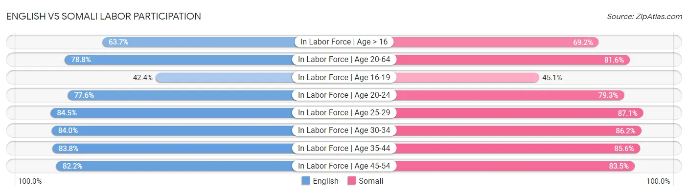 English vs Somali Labor Participation