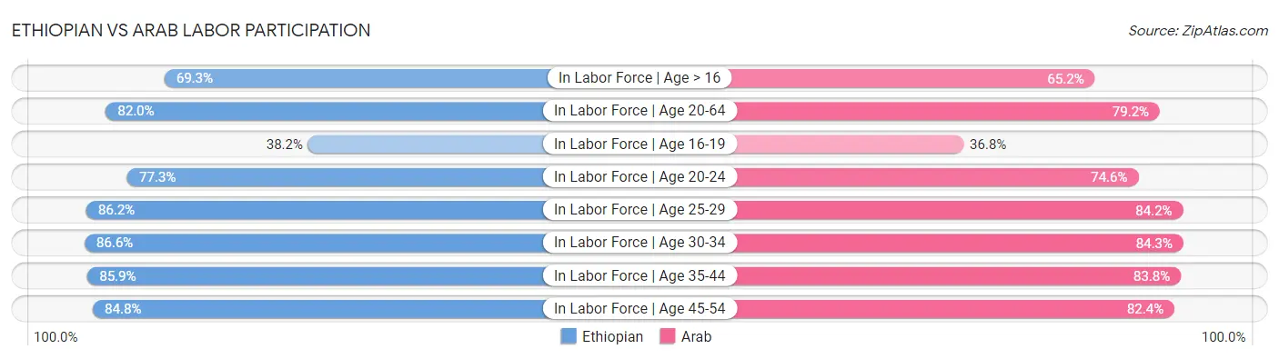 Ethiopian vs Arab Labor Participation