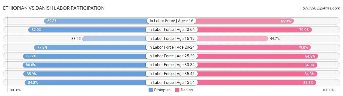 Ethiopian vs Danish Labor Participation