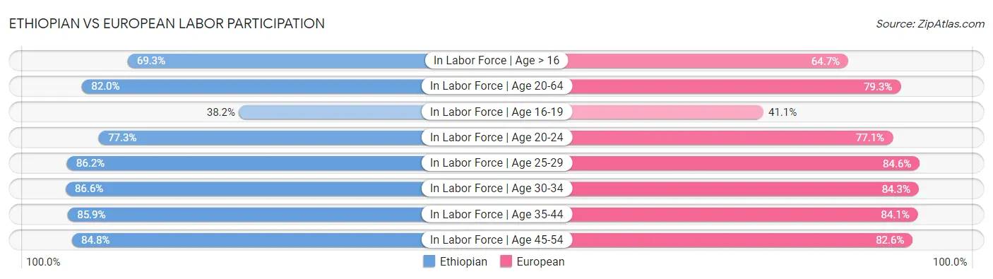 Ethiopian vs European Labor Participation