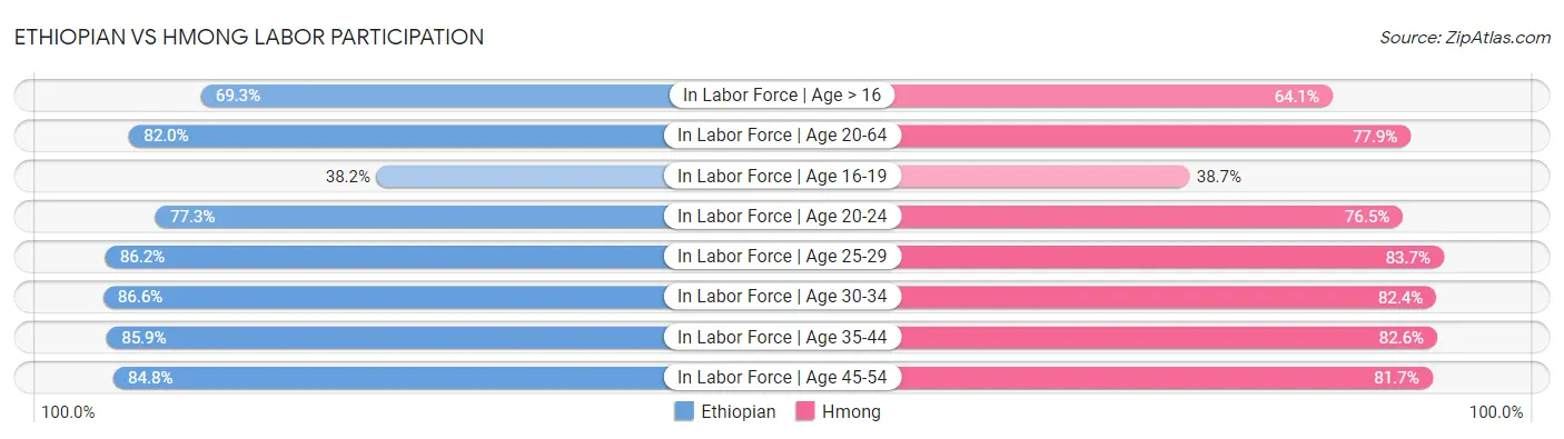 Ethiopian vs Hmong Labor Participation
