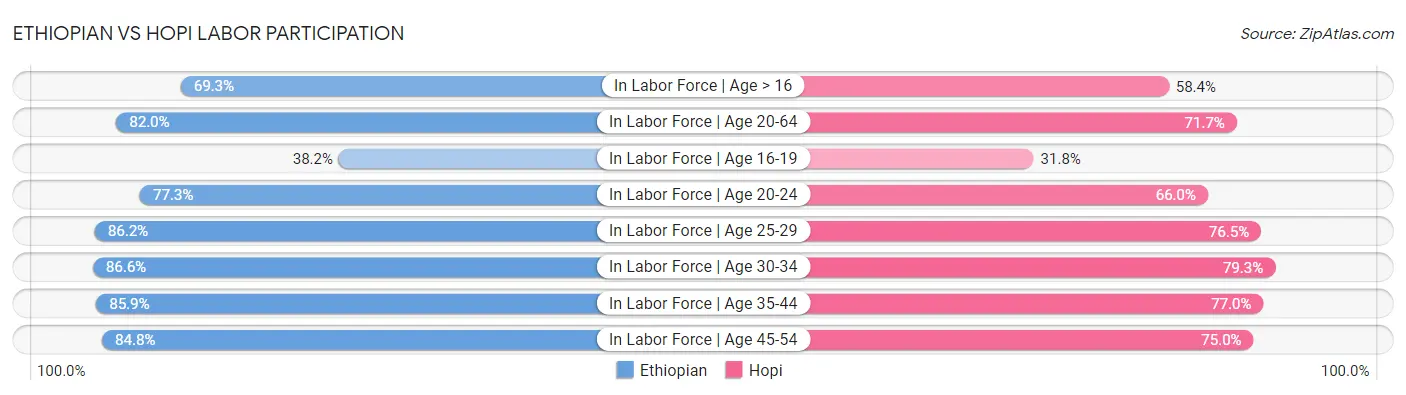 Ethiopian vs Hopi Labor Participation