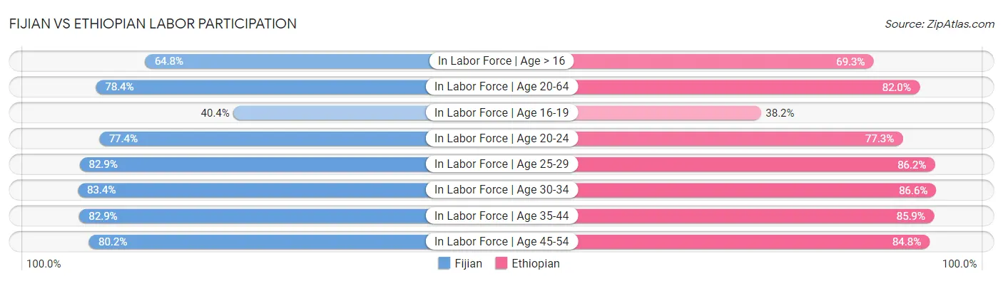 Fijian vs Ethiopian Labor Participation