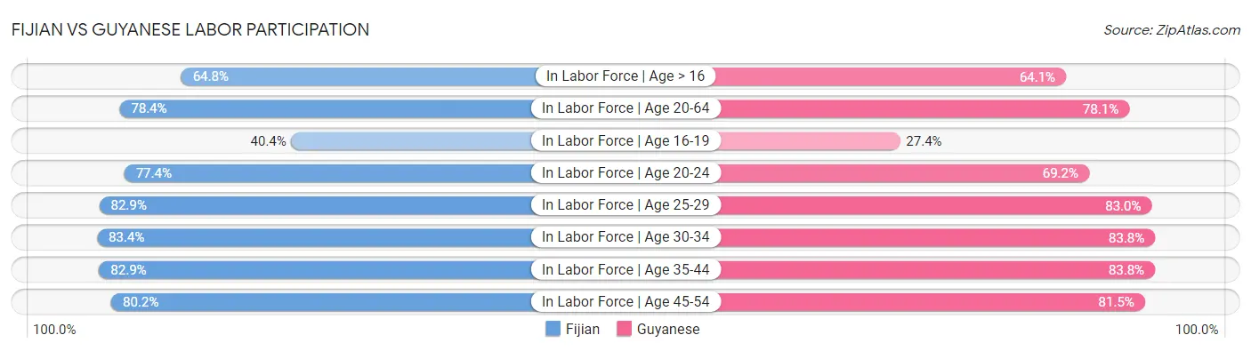 Fijian vs Guyanese Labor Participation
