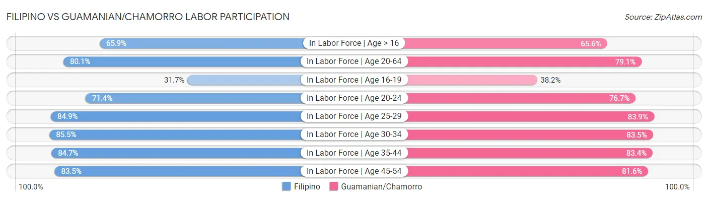 Filipino vs Guamanian/Chamorro Labor Participation