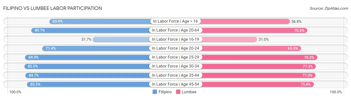 Filipino vs Lumbee Labor Participation