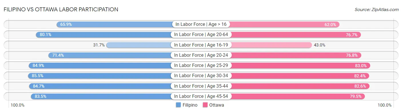Filipino vs Ottawa Labor Participation