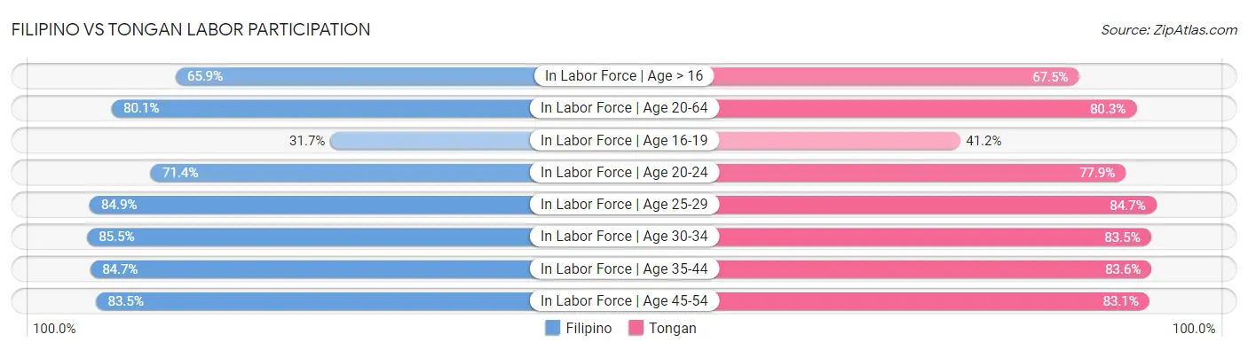 Filipino vs Tongan Labor Participation