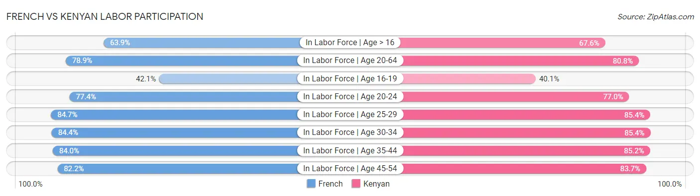French vs Kenyan Labor Participation