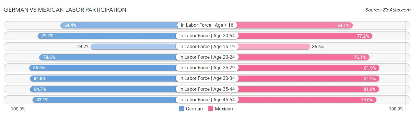 German vs Mexican Labor Participation