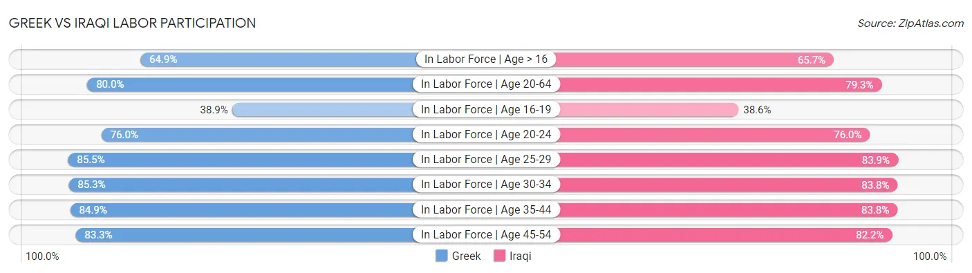Greek vs Iraqi Labor Participation