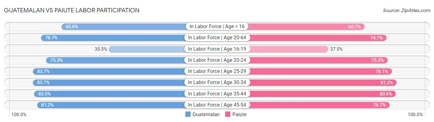 Guatemalan vs Paiute Labor Participation