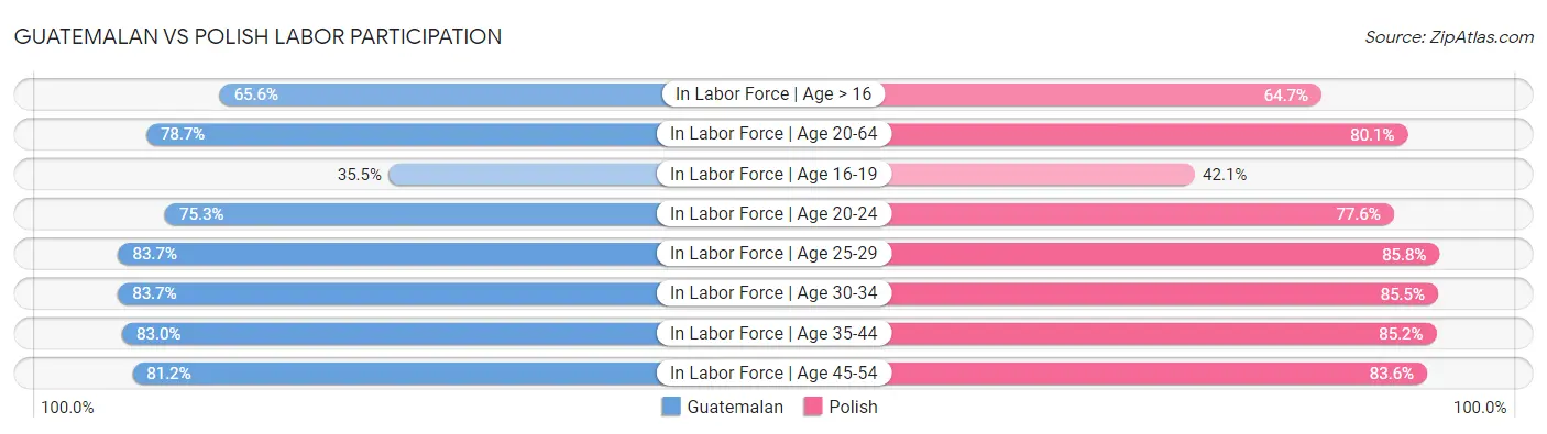 Guatemalan vs Polish Labor Participation