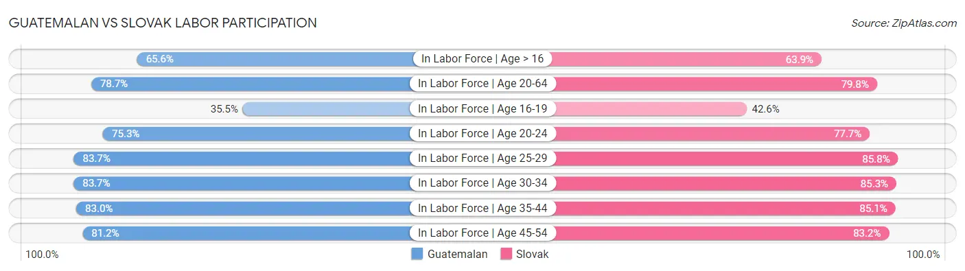 Guatemalan vs Slovak Labor Participation