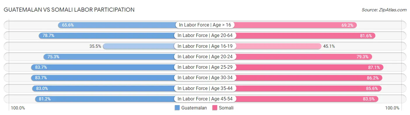 Guatemalan vs Somali Labor Participation