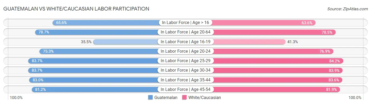 Guatemalan vs White/Caucasian Labor Participation