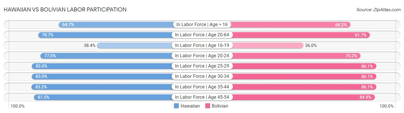 Hawaiian vs Bolivian Labor Participation