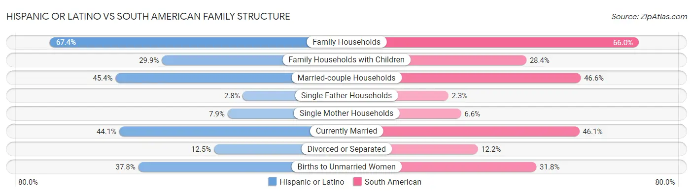 Hispanic or Latino vs South American Family Structure
