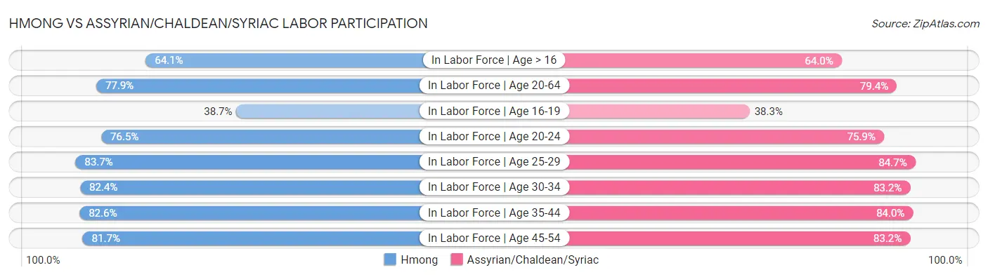Hmong vs Assyrian/Chaldean/Syriac Labor Participation