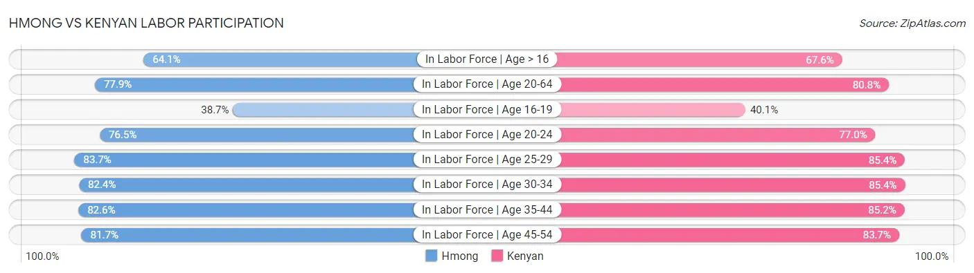 Hmong vs Kenyan Labor Participation