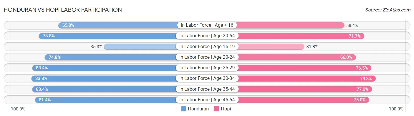 Honduran vs Hopi Labor Participation