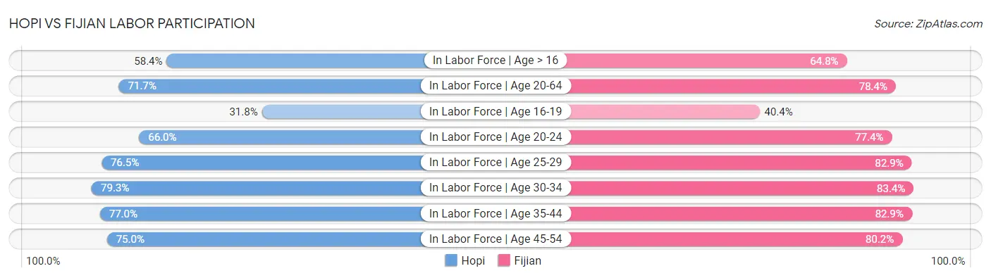 Hopi vs Fijian Labor Participation