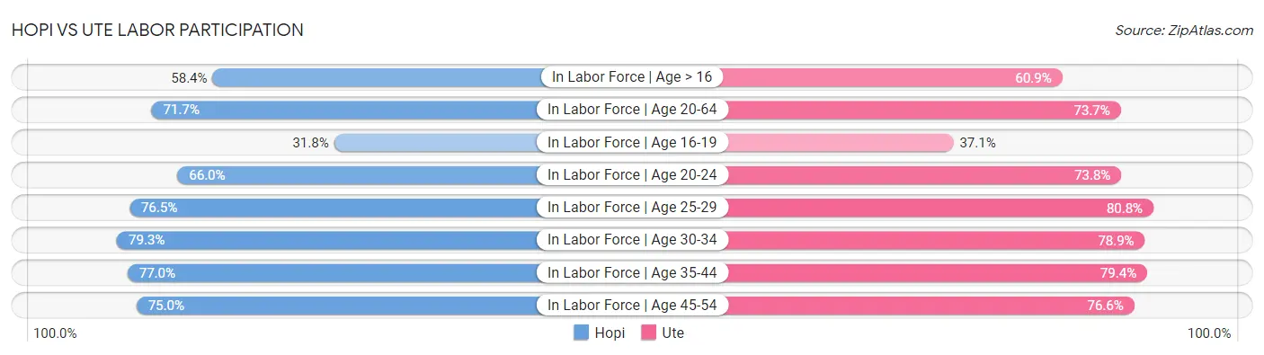 Hopi vs Ute Labor Participation
