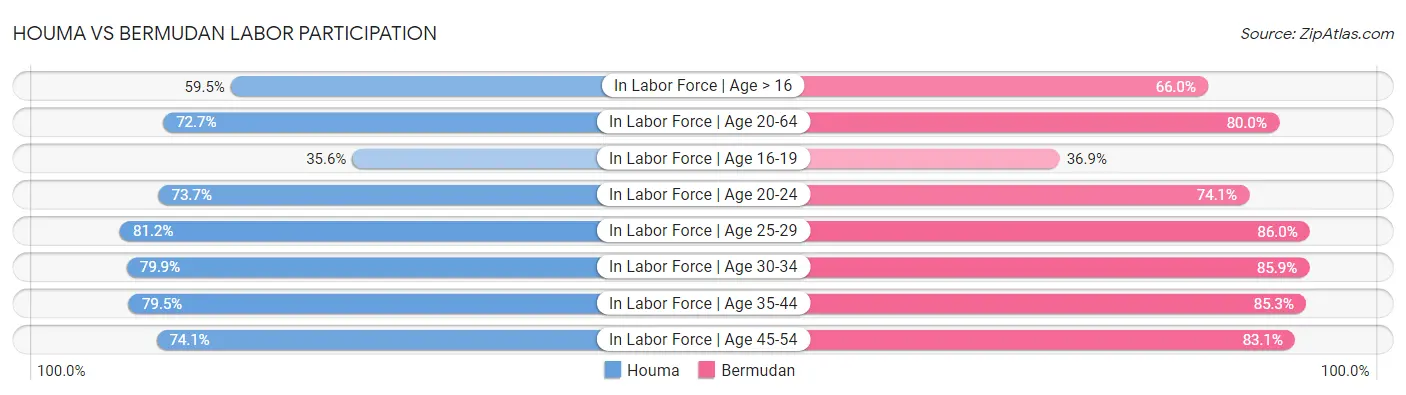 Houma vs Bermudan Labor Participation