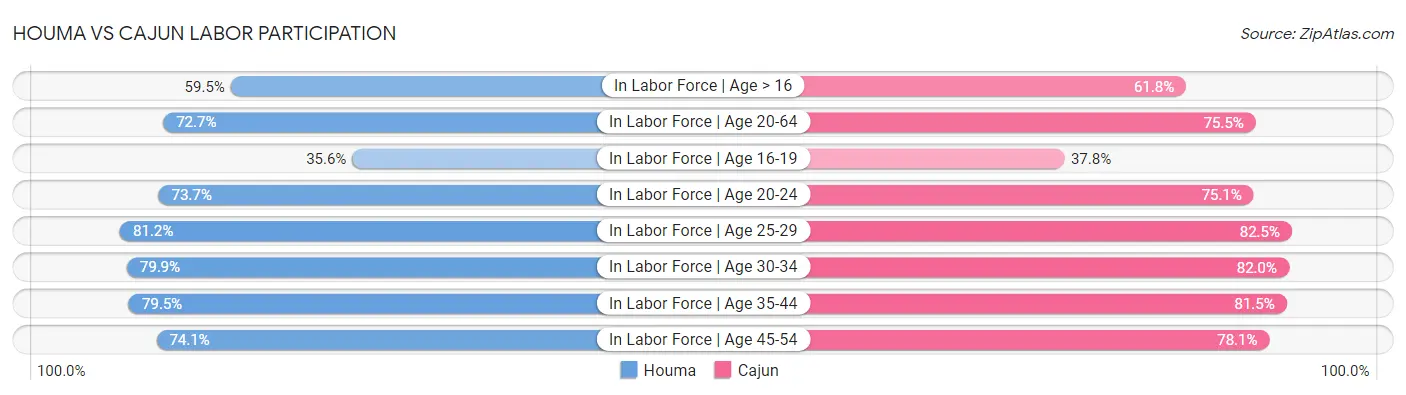 Houma vs Cajun Labor Participation