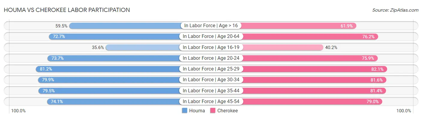 Houma vs Cherokee Labor Participation