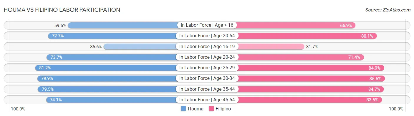 Houma vs Filipino Labor Participation
