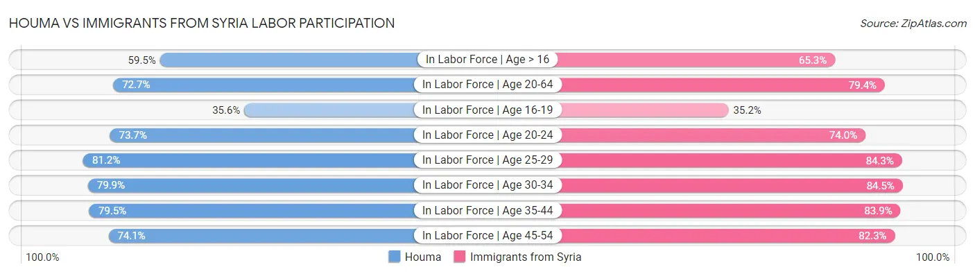 Houma vs Immigrants from Syria Labor Participation