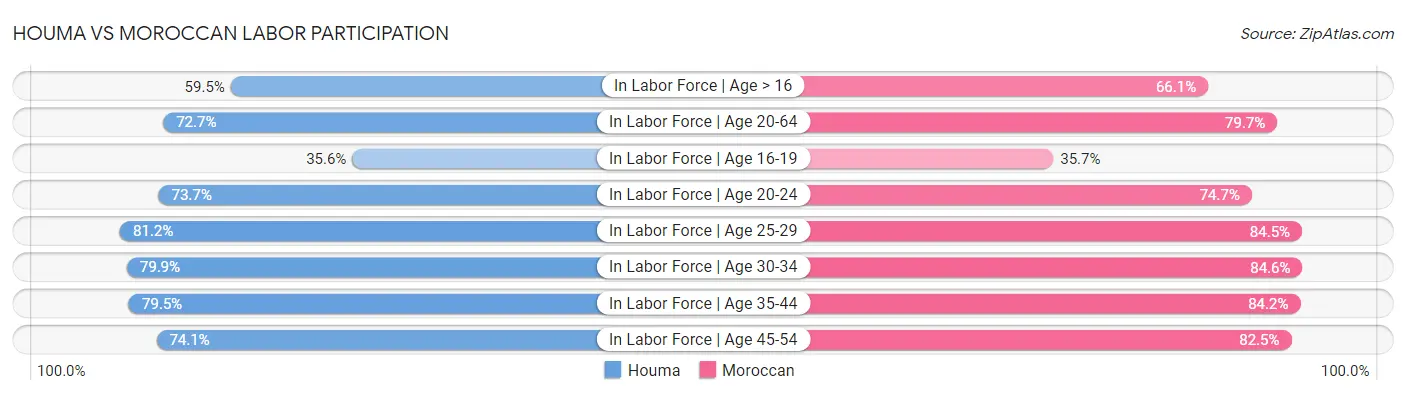Houma vs Moroccan Labor Participation