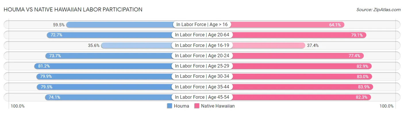 Houma vs Native Hawaiian Labor Participation
