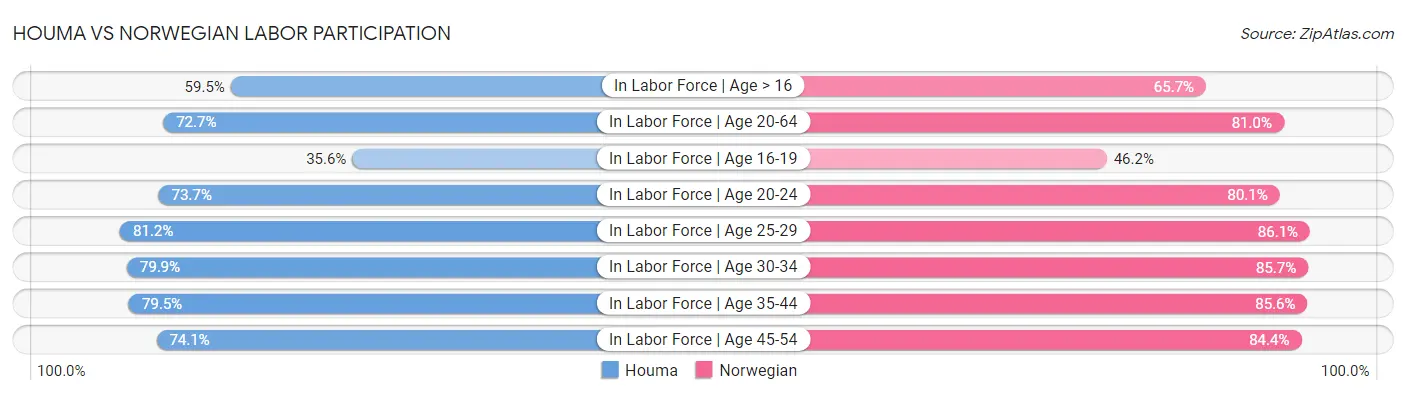 Houma vs Norwegian Labor Participation