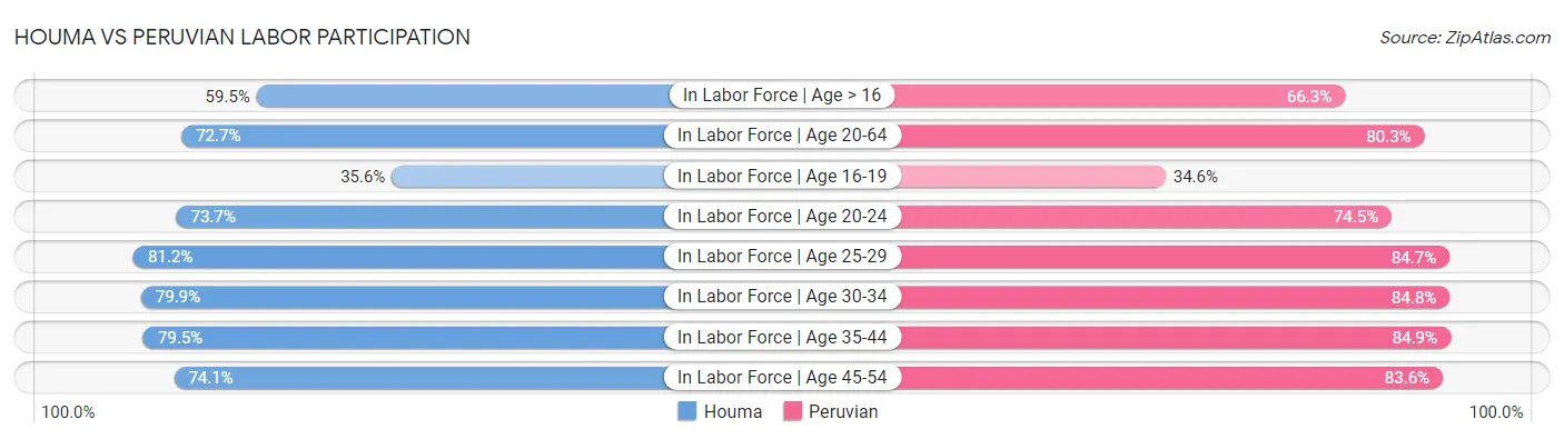 Houma vs Peruvian Labor Participation