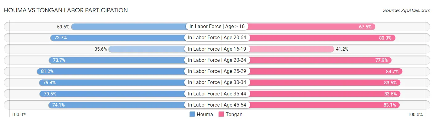 Houma vs Tongan Labor Participation