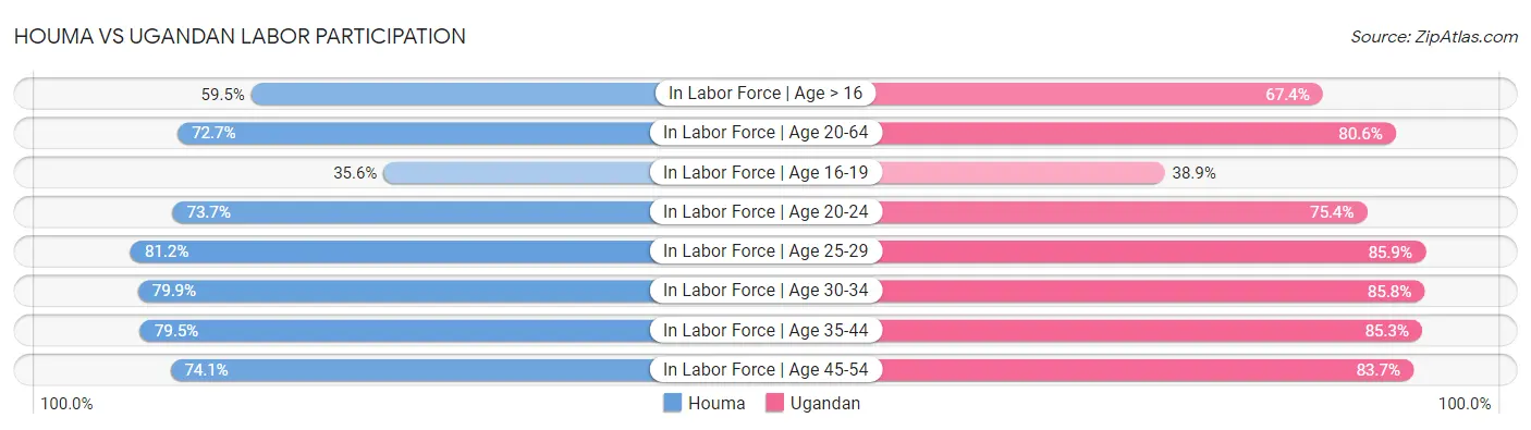 Houma vs Ugandan Labor Participation