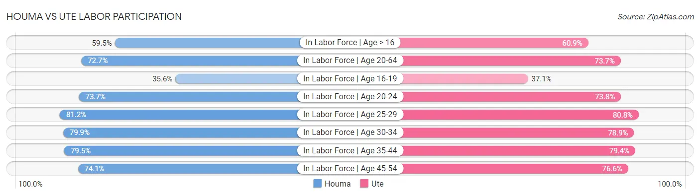 Houma vs Ute Labor Participation