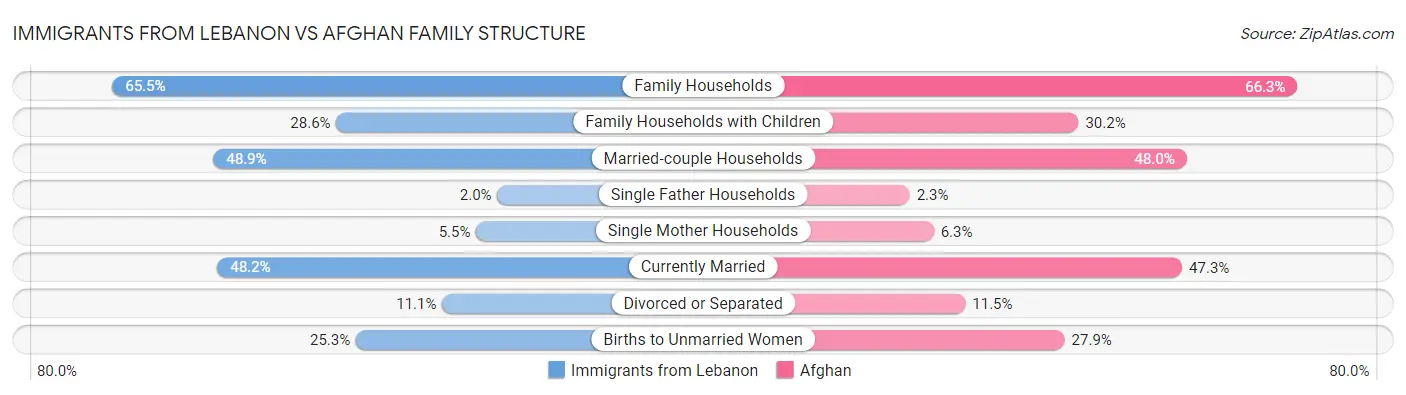 Immigrants from Lebanon vs Afghan Family Structure