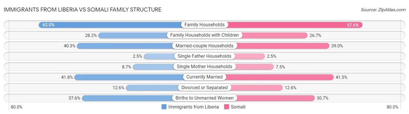 Immigrants from Liberia vs Somali Family Structure